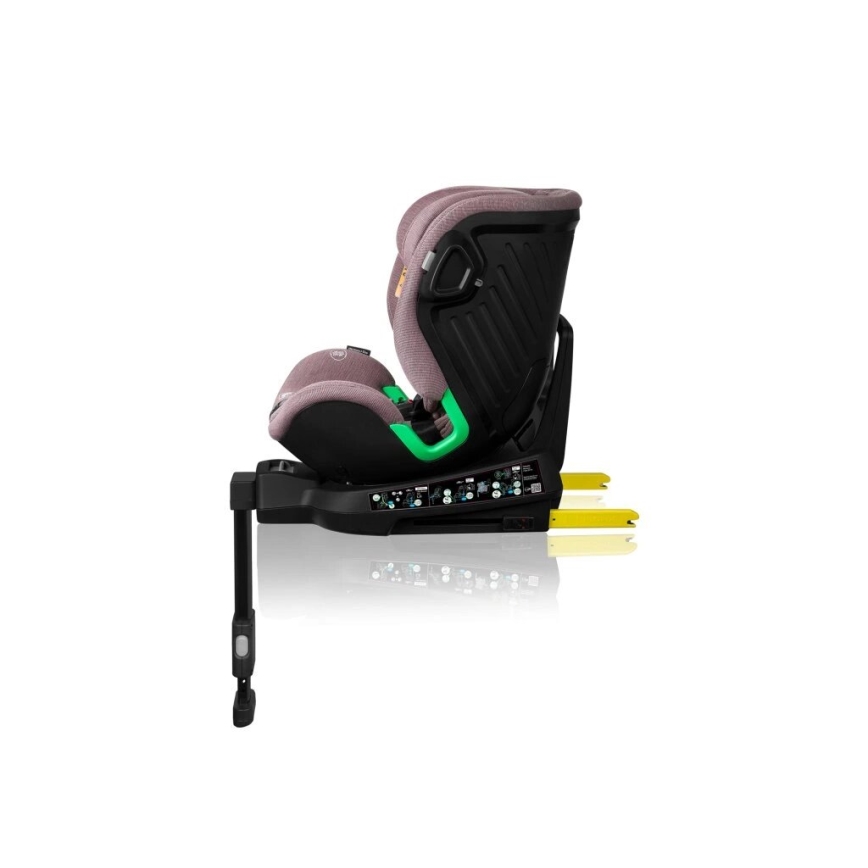 Lionelo - Bilbarnstol med bas swivel HARMONY i-Storlek 40-150 cm rosa