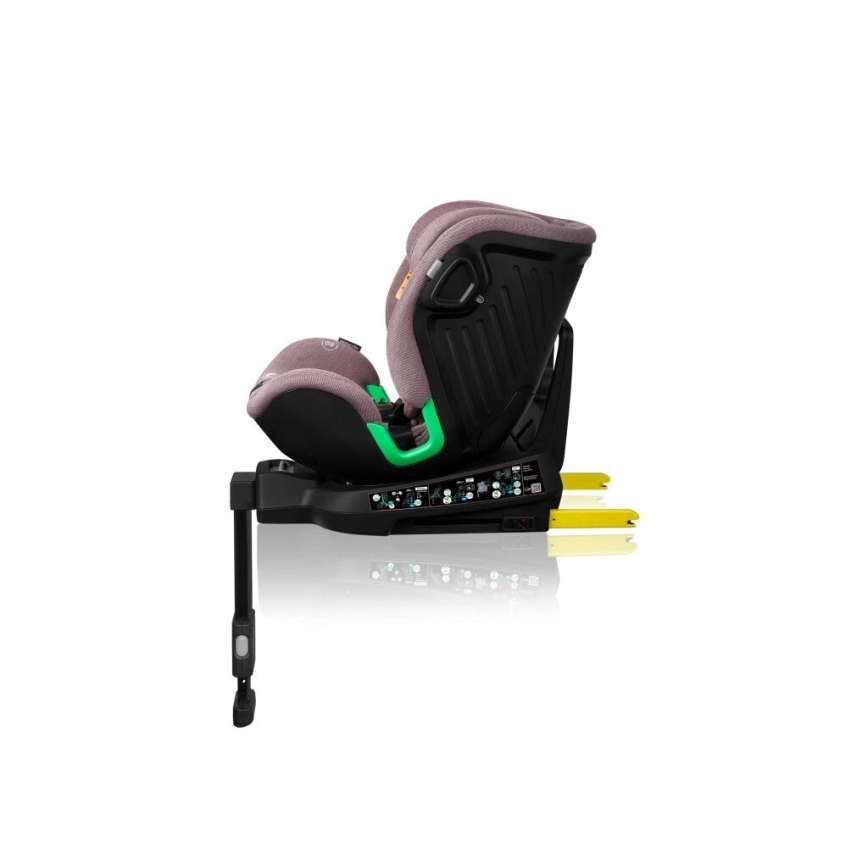 Lionelo - Bilbarnstol med bas swivel HARMONY i-Storlek 40-150 cm rosa