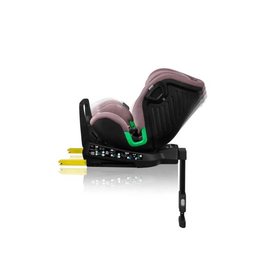 Lionelo - Bilbarnstol med bas swivel HARMONY i-Storlek 40-150 cm rosa