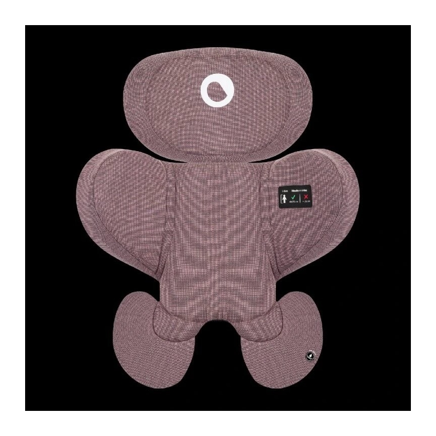 Lionelo - Bilbarnstol med bas swivel HARMONY i-Storlek 40-150 cm rosa