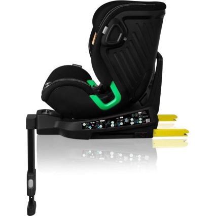 Lionelo - Bilbarnstol med bas swivel HARMONY i-Storlek 40-150 cm svart
