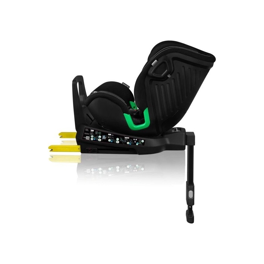 Lionelo - Bilbarnstol med bas swivel HARMONY i-Storlek 40-150 cm svart