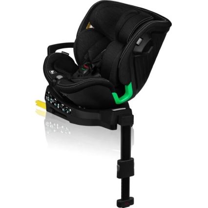 Lionelo - Bilbarnstol med bas swivel HARMONY i-Storlek 40-150 cm svart