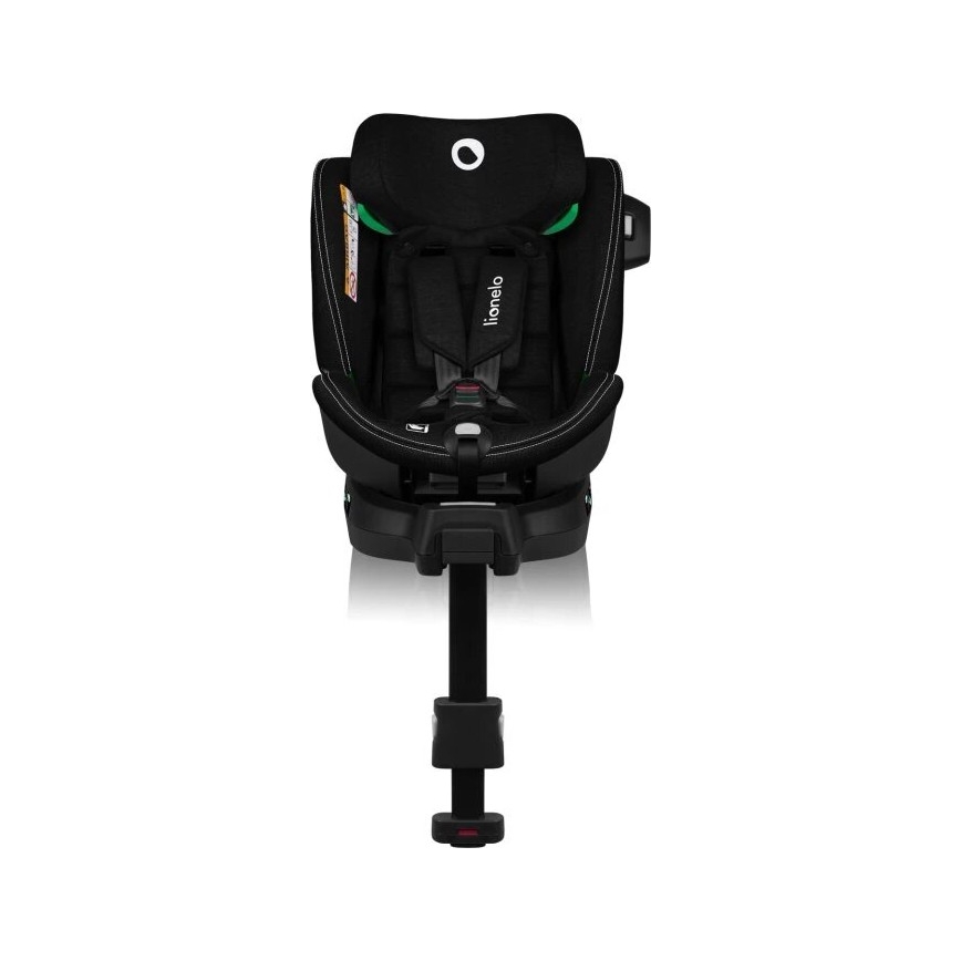 Lionelo - Bilbarnstol med bas swivel HARMONY i-Storlek 40-150 cm svart