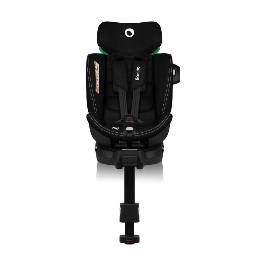 Lionelo - Bilbarnstol med bas swivel HARMONY i-Storlek 40-150 cm svart