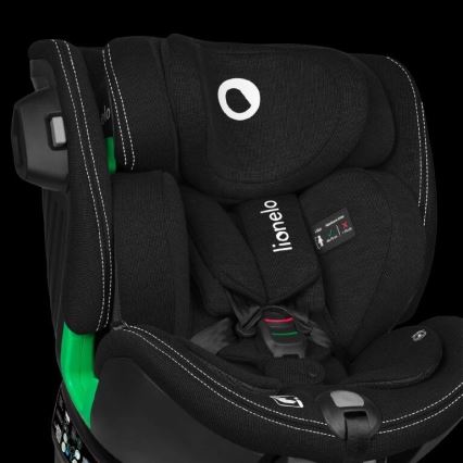 Lionelo - Bilbarnstol med bas swivel HARMONY i-Storlek 40-150 cm svart