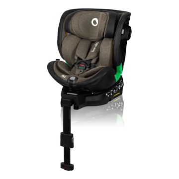 Lionelo - Bilbarnstol med bas swivel HARMONY i-Storlek 40-150 cm svart/oliv