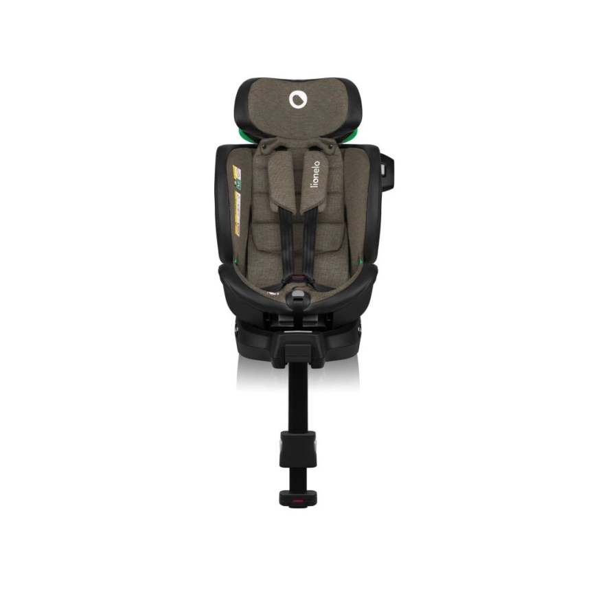 Lionelo - Bilbarnstol med bas swivel HARMONY i-Storlek 40-150 cm svart/oliv