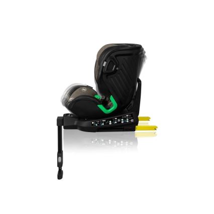 Lionelo - Bilbarnstol med bas swivel HARMONY i-Storlek 40-150 cm svart/oliv