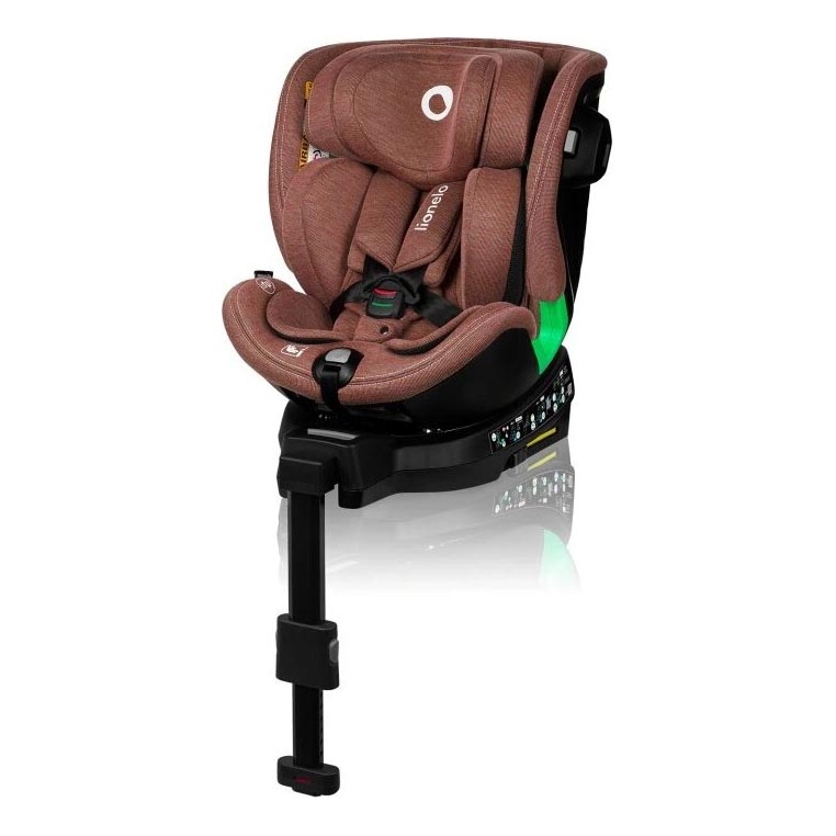 Lionelo - Bilbarnstol med bas swivel HARMONY i-Storlek 40-150 cm tegelsten