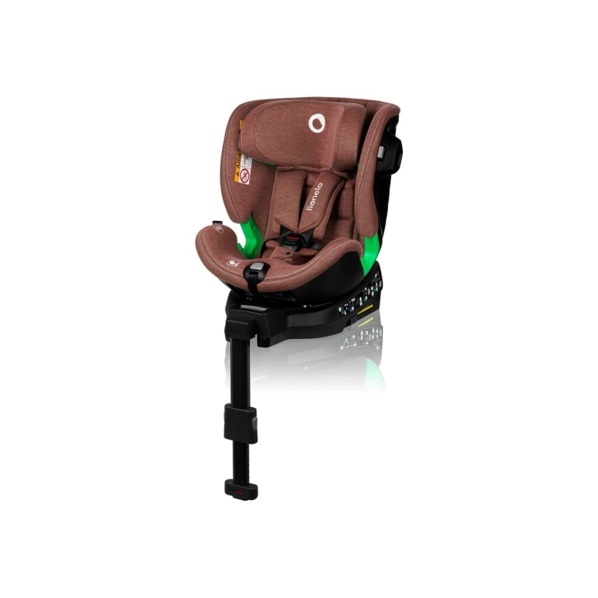 Lionelo - Bilbarnstol med bas swivel HARMONY i-Storlek 40-150 cm tegelsten