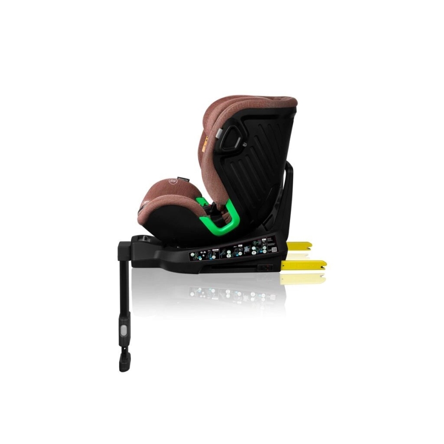Lionelo - Bilbarnstol med bas swivel HARMONY i-Storlek 40-150 cm tegelsten