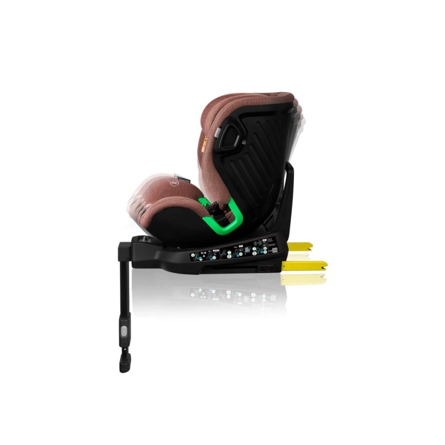 Lionelo - Bilbarnstol med bas swivel HARMONY i-Storlek 40-150 cm tegelsten