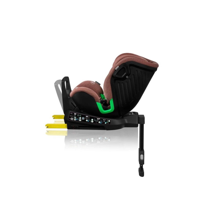 Lionelo - Bilbarnstol med bas swivel HARMONY i-Storlek 40-150 cm tegelsten