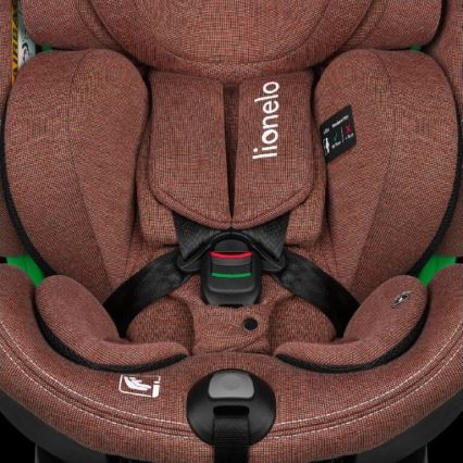 Lionelo - Bilbarnstol med bas swivel HARMONY i-Storlek 40-150 cm tegelsten