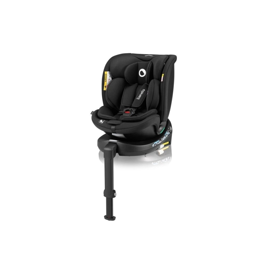 Lionelo - Bilbarnstol med bas swivel NAVY i-Storlek 40-150 cm svart