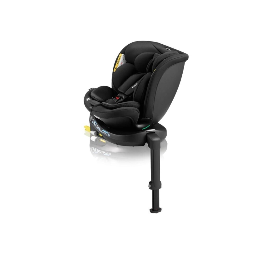 Lionelo - Bilbarnstol med bas swivel NAVY i-Storlek 40-150 cm svart