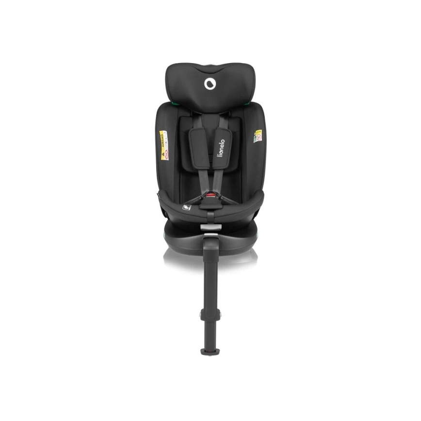 Lionelo - Bilbarnstol med bas swivel NAVY i-Storlek 40-150 cm svart
