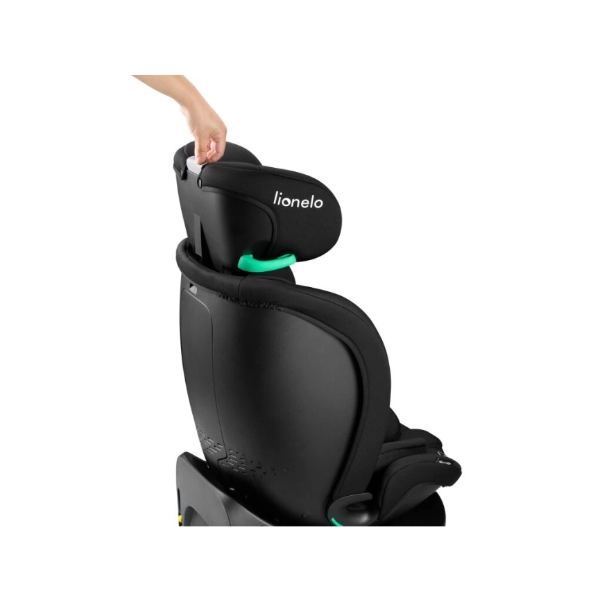 Lionelo - Bilbarnstol med bas swivel NAVY i-Storlek 40-150 cm svart