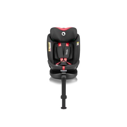 Lionelo - Bilbarnstol med bas swivel NAVY i-Storlek 40-150 cm svart/röd