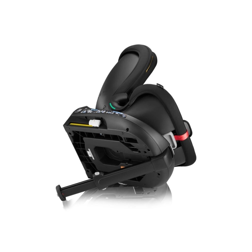 Lionelo - Bilbarnstol med bas swivel NAVY i-Storlek 40-150 cm svart/röd