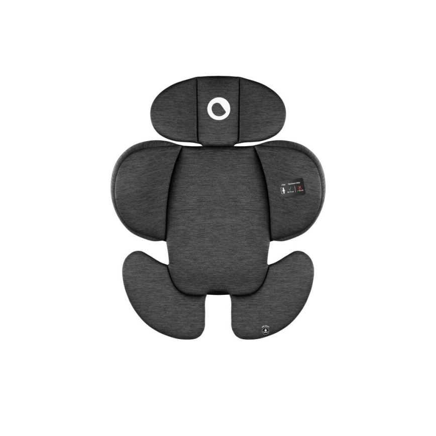 Lionelo - Bilbarnstol med bas swivel NAVY i-Storlek 40-150 cm svart/röd