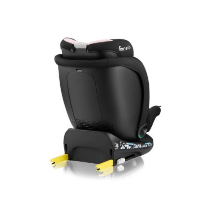 Lionelo - Bilbarnstol med bas swivel NAVY i-Storlek 40-150 cm svart/rosa