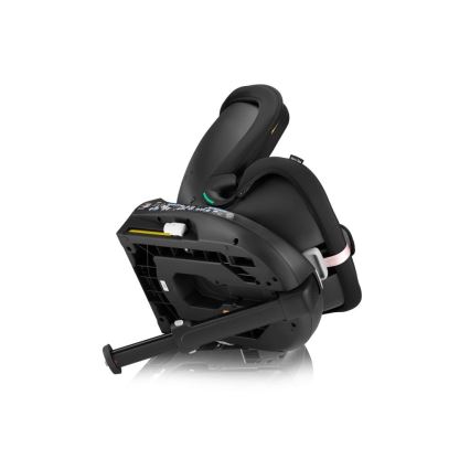 Lionelo - Bilbarnstol med bas swivel NAVY i-Storlek 40-150 cm svart/rosa