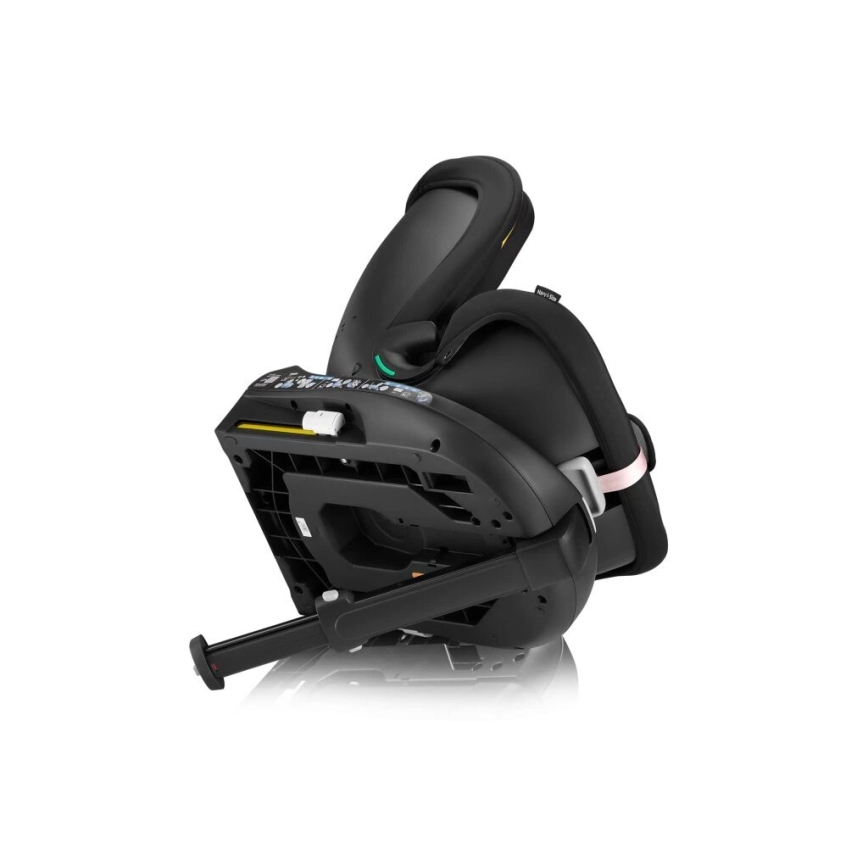Lionelo - Bilbarnstol med bas swivel NAVY i-Storlek 40-150 cm svart/rosa