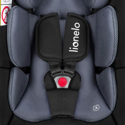 Lionelo - Bilbarnstol med medföljande roterbar bas ASTRID SET i-Size 40-87 cm Svart/Grå