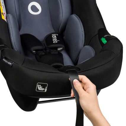 Lionelo - Bilbarnstol med medföljande roterbar bas ASTRID SET i-Size 40-87 cm Svart/Grå