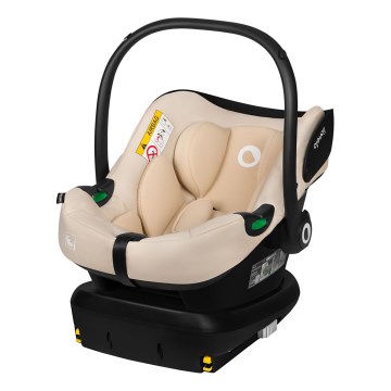 Lionelo - Bilbarnstol med roterbar bas ASTRID SET i-Size 40-87 cm Beige sand