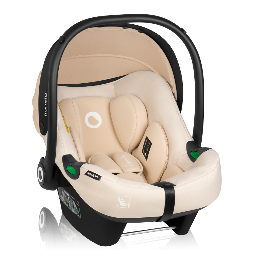 Lionelo - Bilbarnstol med roterbar bas ASTRID SET i-Size 40-87 cm Beige sand