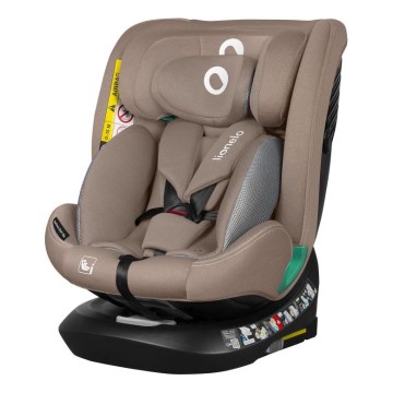 Lionelo - Bilbarnstol med roterbar bas BASTIAAN ONE i-Size 40-150 cm Beige Sand