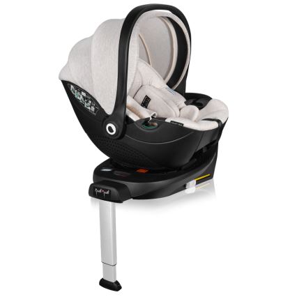Lionelo - Bilbarnstol med roterbar bas MOXIE SET i-Size 40-87 cm Beige sand