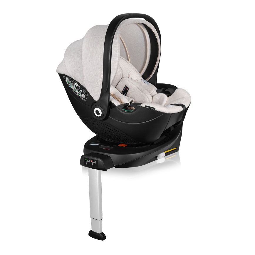 Lionelo - Bilbarnstol med roterbar bas MOXIE SET i-Size 40-87 cm Beige sand