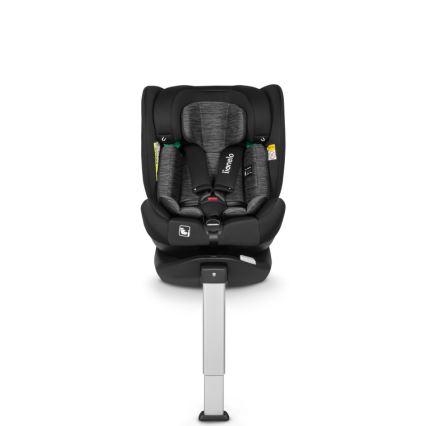 Lionelo - Bilbarnstol med vridbar bas BRAAM i-Size 40-150 cm Black Carbon
