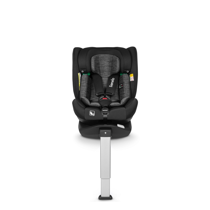Lionelo - Bilbarnstol med vridbar bas BRAAM i-Size 40-150 cm Black Carbon