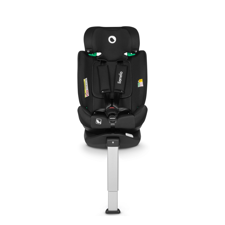 Lionelo - Bilbarnstol med vridbar bas BRAAM i-Size 40-150 cm Black Carbon