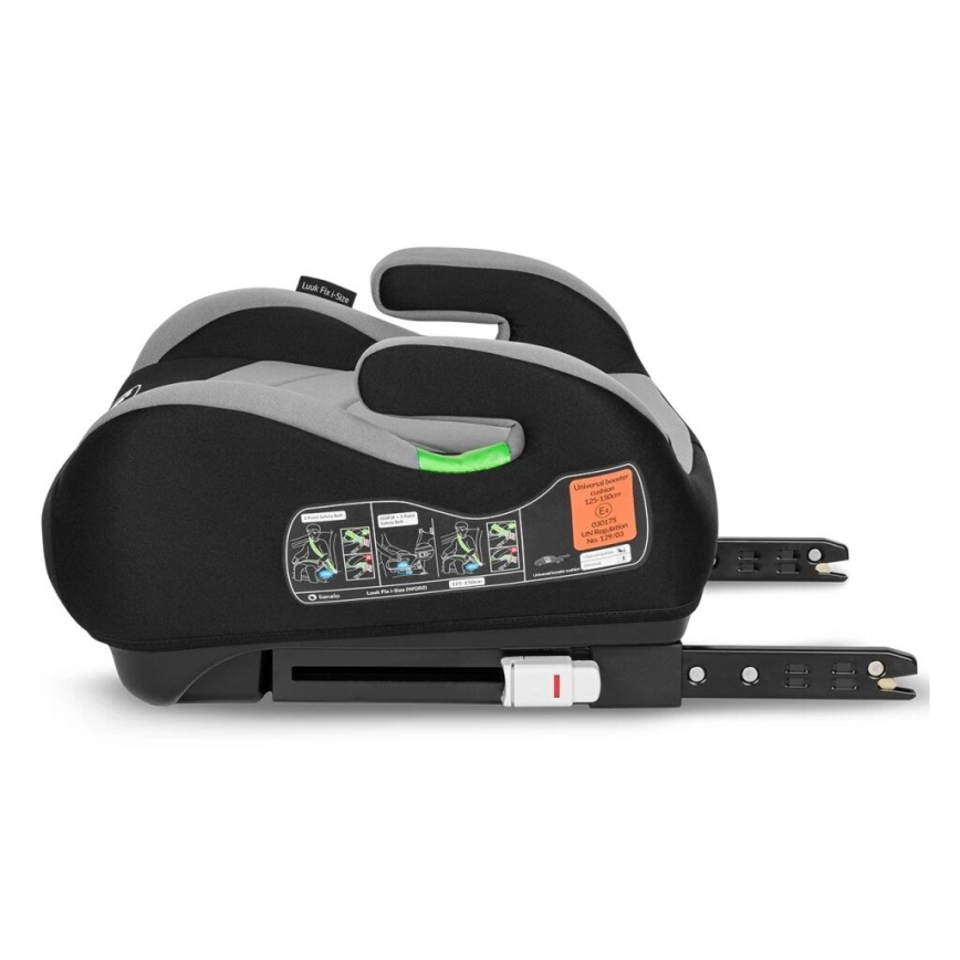 Lionelo - Bilstol LUUK FIX i-Storlek 125-150 cm svart/grå