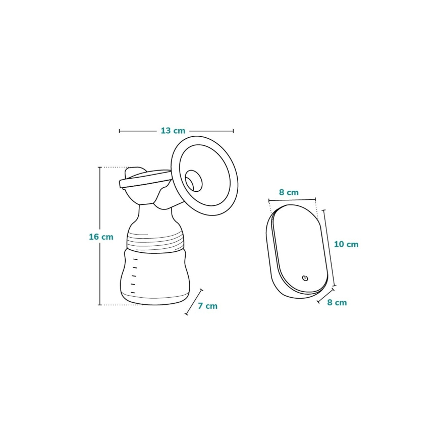 Lionelo - Elektrisk uppladdningsbar bröstpump FIDI GO 5V 1200 mAh 150 ml