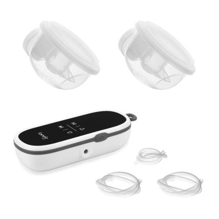 Lionelo - Elektrisk uppladdningsbar dubbel bröstpump för bröstmjölk TWEE FREE 5V 1500 mAh 150 ml