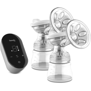 Lionelo - Elektrisk uppladdningsbar dubbel bröstpump TWEE GO 5V 1100 mAh 150 ml