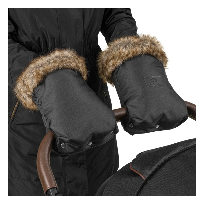 Lionelo - Handmuff till barnvagn HANDMUFF Svart