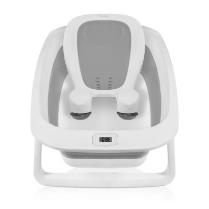 Lionelo - Hopfällbar babybalja med inbyggd termometer BABY BUBBLE 2x LR44 Duvgrå