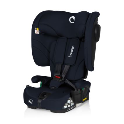 Lionelo - Hopfällbar bilbarnstol NELLY i-Size 76-150 cm Navyblå