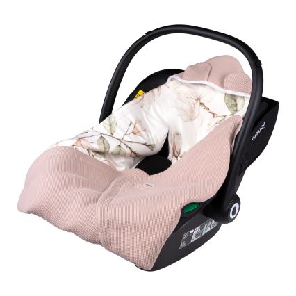 Lionelo - Insvepningsfilt för bilbarnstol TRAVEL SWADDLE 90x90 cm Beige Magnolia