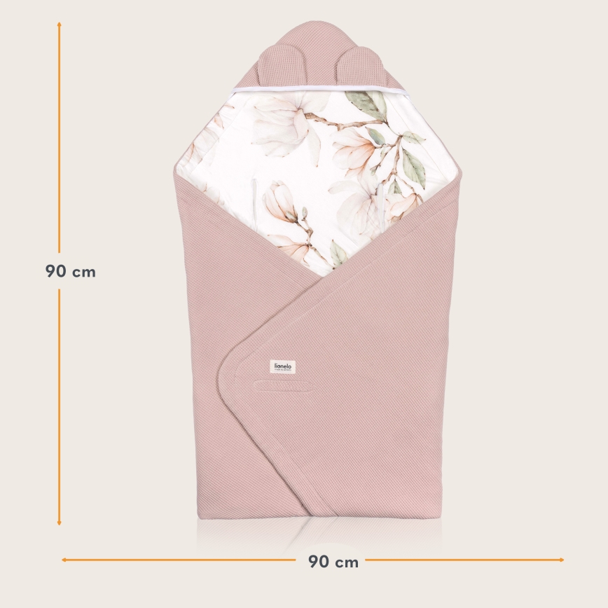 Lionelo - Insvepningsfilt för bilbarnstol TRAVEL SWADDLE 90x90 cm Beige Magnolia