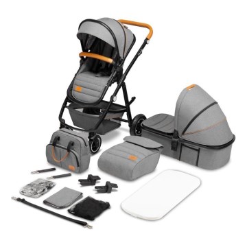 Lionelo - Kombinerad 2-i-1-barnvagn AMBER Grey Stone