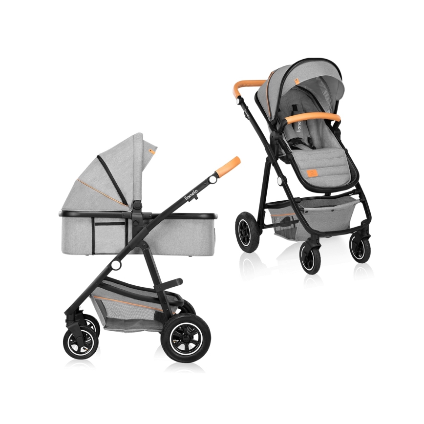Lionelo - Kombinerad 2-i-1-barnvagn AMBER Grey Stone